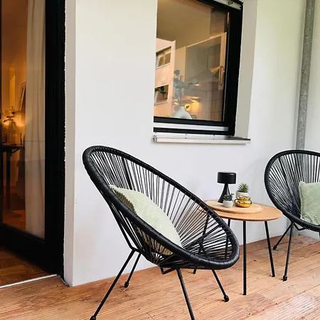 公寓 Klassen - Design - Balkon - Netflix - Naehe Messe 埃森
